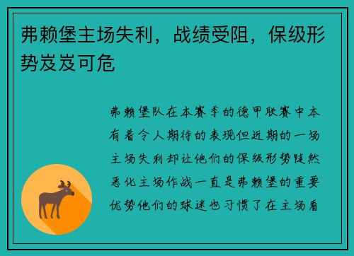 弗赖堡主场失利，战绩受阻，保级形势岌岌可危